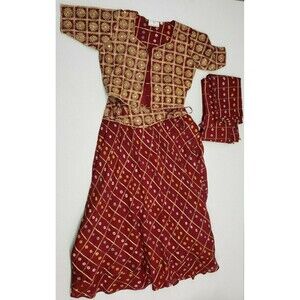 Loveleen Outfit 3-PC: Skirt, Top, Scarf - India Sari Saree 44 - Embellished